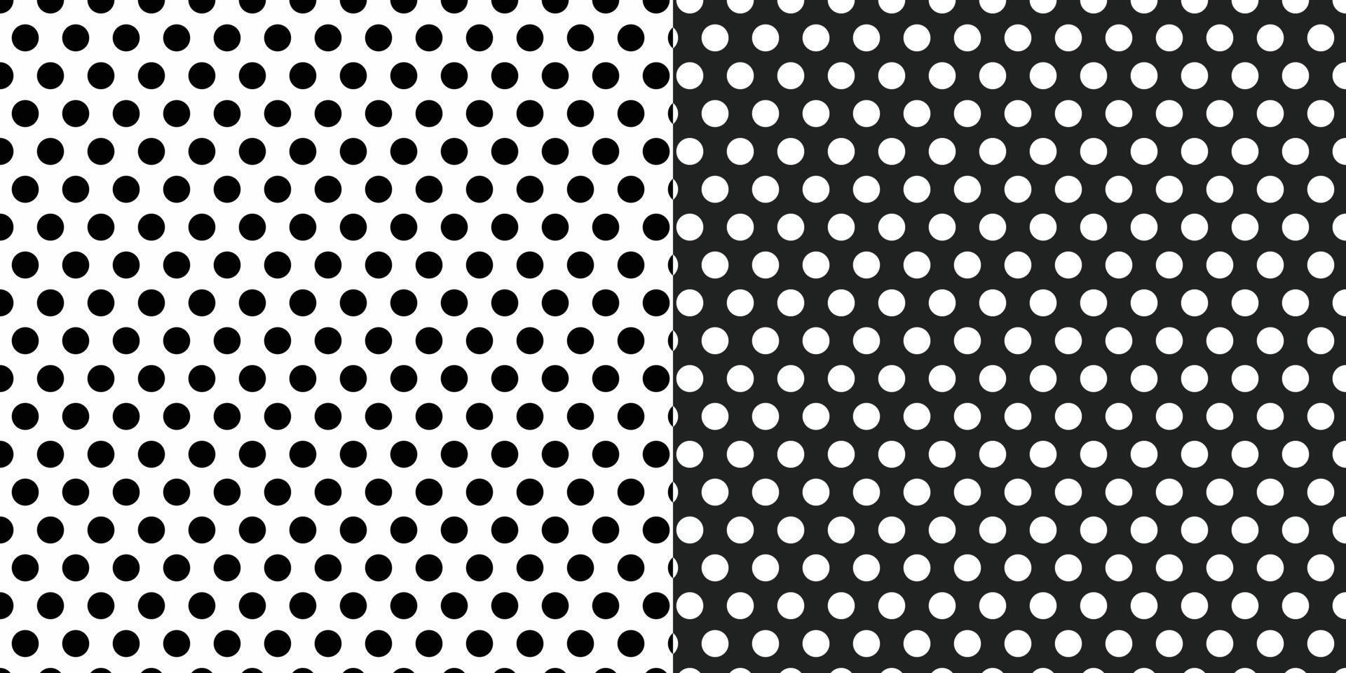 polkadot zwart-wit patrooncollectie bewerkbaar vector