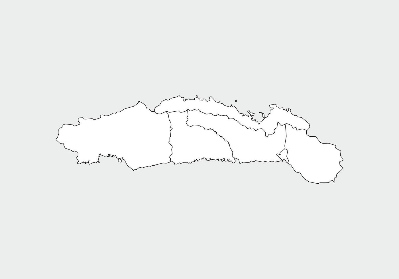 eenvoudige administratieve, politieke en wegenkaart vectorkaart van het Indonesische eiland java vector