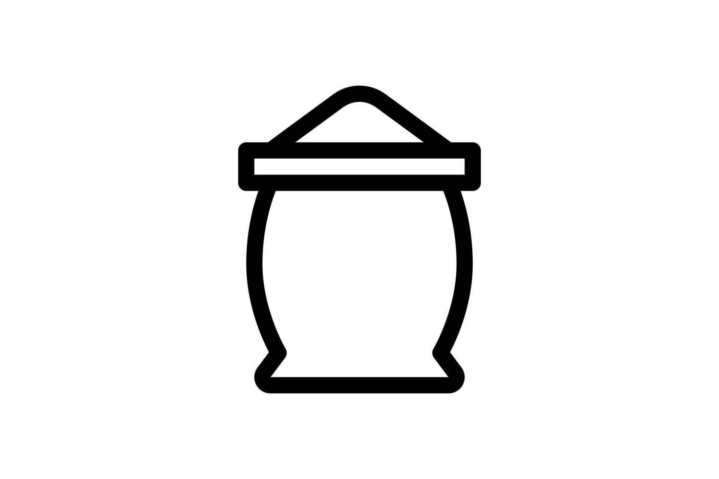 meel tarwe pictogram bakkerij lijnstijl gratis vector