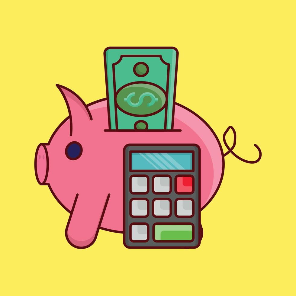 Piggy vectorillustratie op een background.premium kwaliteitssymbolen. vector iconen voor concept en grafisch ontwerp.