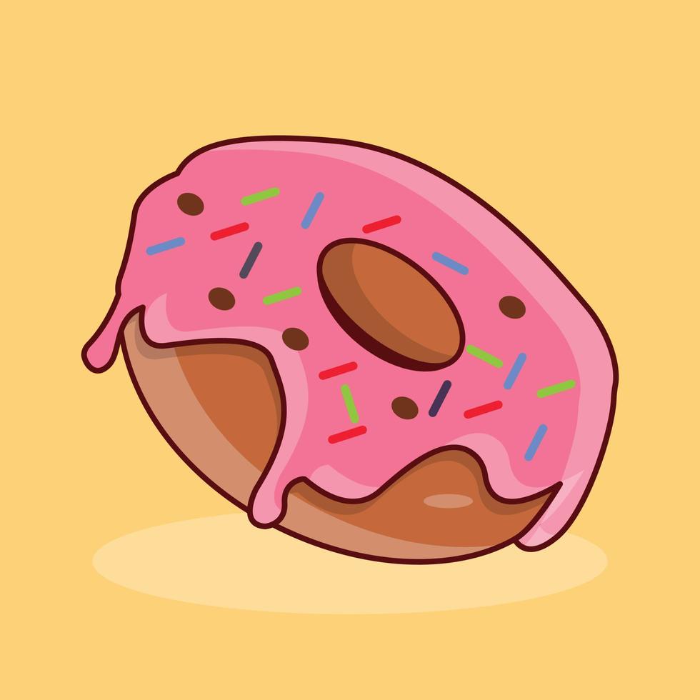 donut vectorillustratie op een background.premium kwaliteitssymbolen. vector iconen voor concept en grafisch ontwerp.