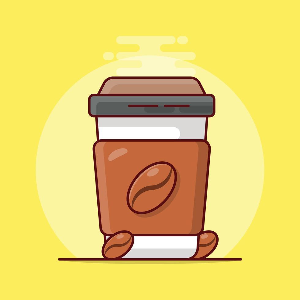 koffiekopje vectorillustratie op een background.premium kwaliteitssymbolen. vector iconen voor concept en grafisch ontwerp.