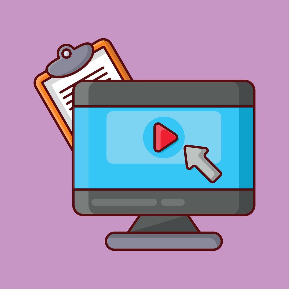 online video vectorillustratie op een background.premium kwaliteitssymbolen. vector iconen voor concept en grafisch ontwerp.