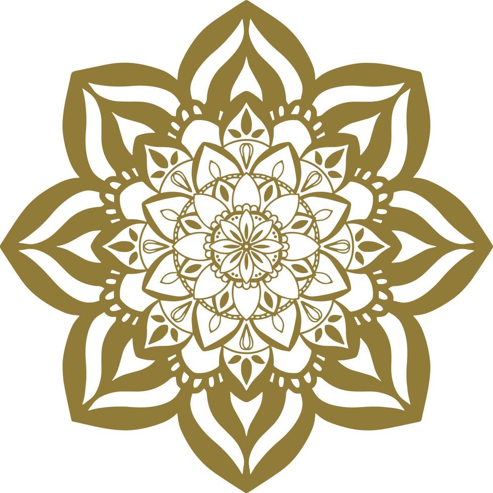 gouden bloemenmandala vector