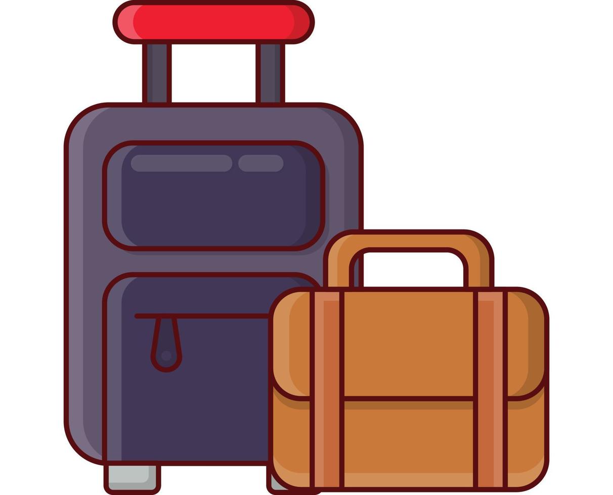 bagage vectorillustratie op een background.premium kwaliteitssymbolen. vector iconen voor concept en grafisch ontwerp.