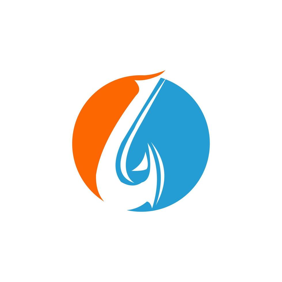illustratie logo vissen aan de haak vector