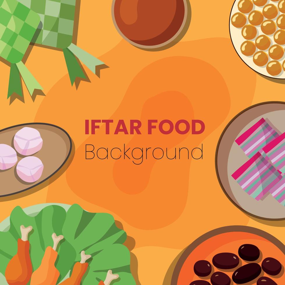 iftar voedsel achtergrond vector