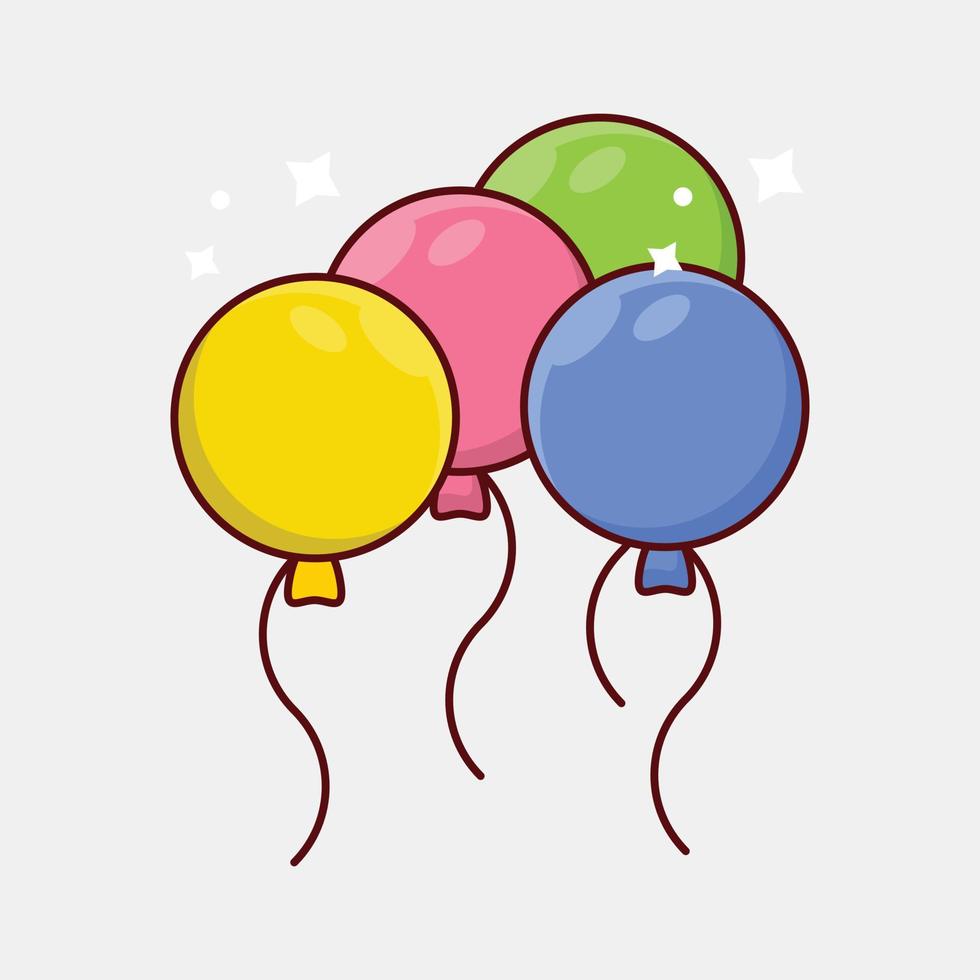 ballon vectorillustratie op een background.premium kwaliteitssymbolen. vector iconen voor concept en grafisch ontwerp.