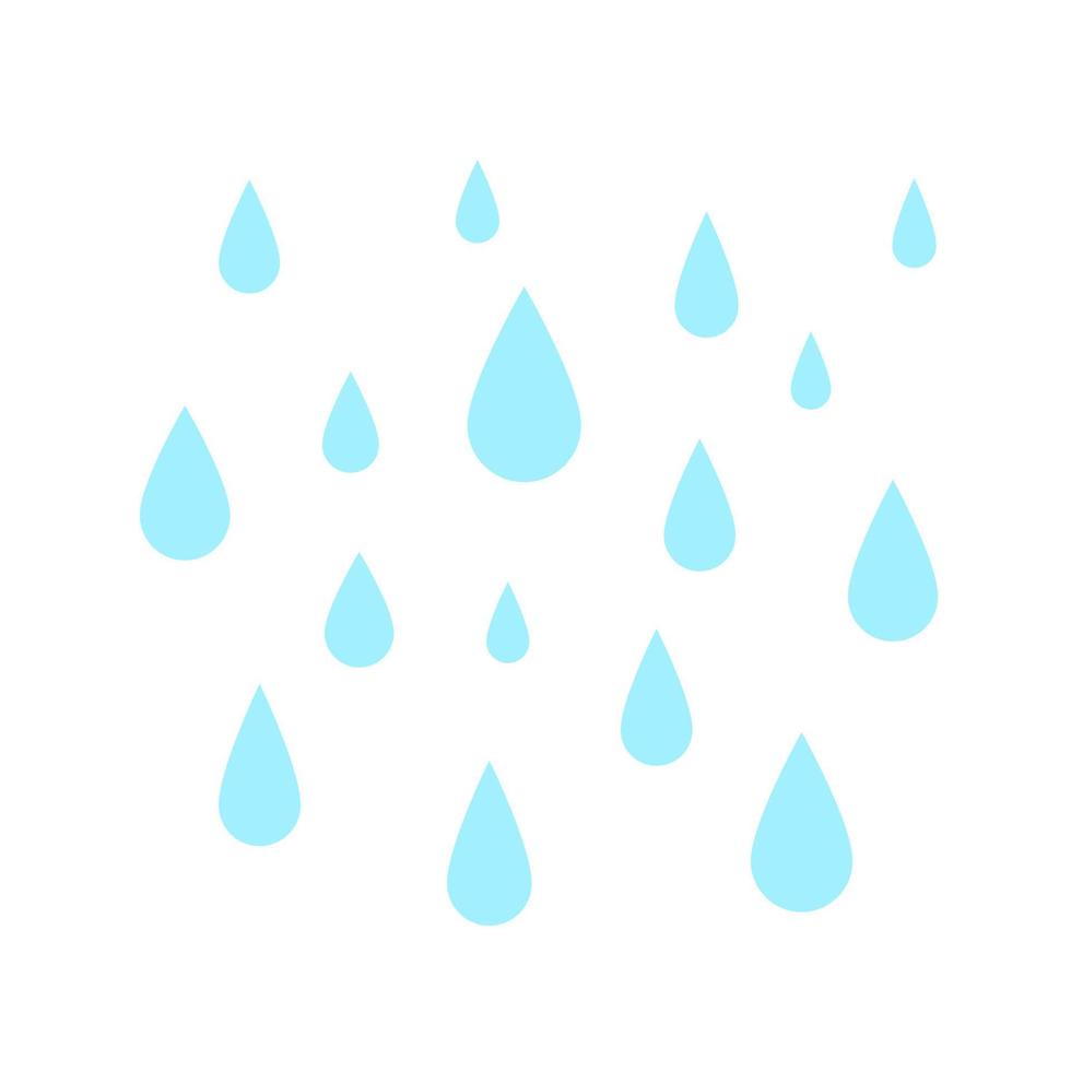 set van druppels water. doodle vectorillustratie vector