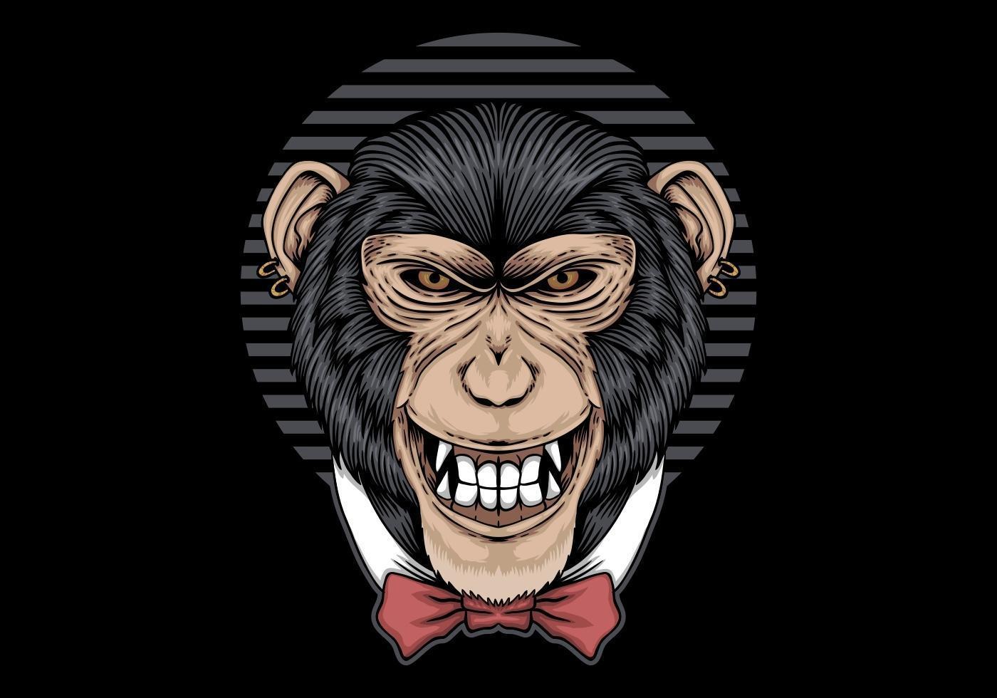 chimpansee vlinderdas vector