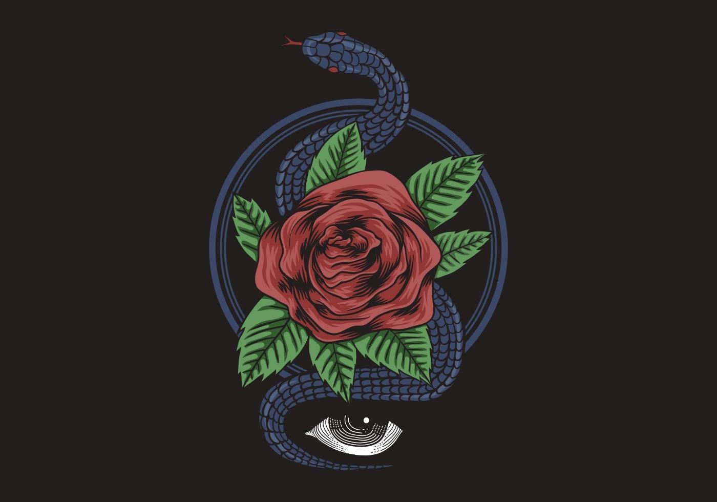roos slang oog vector