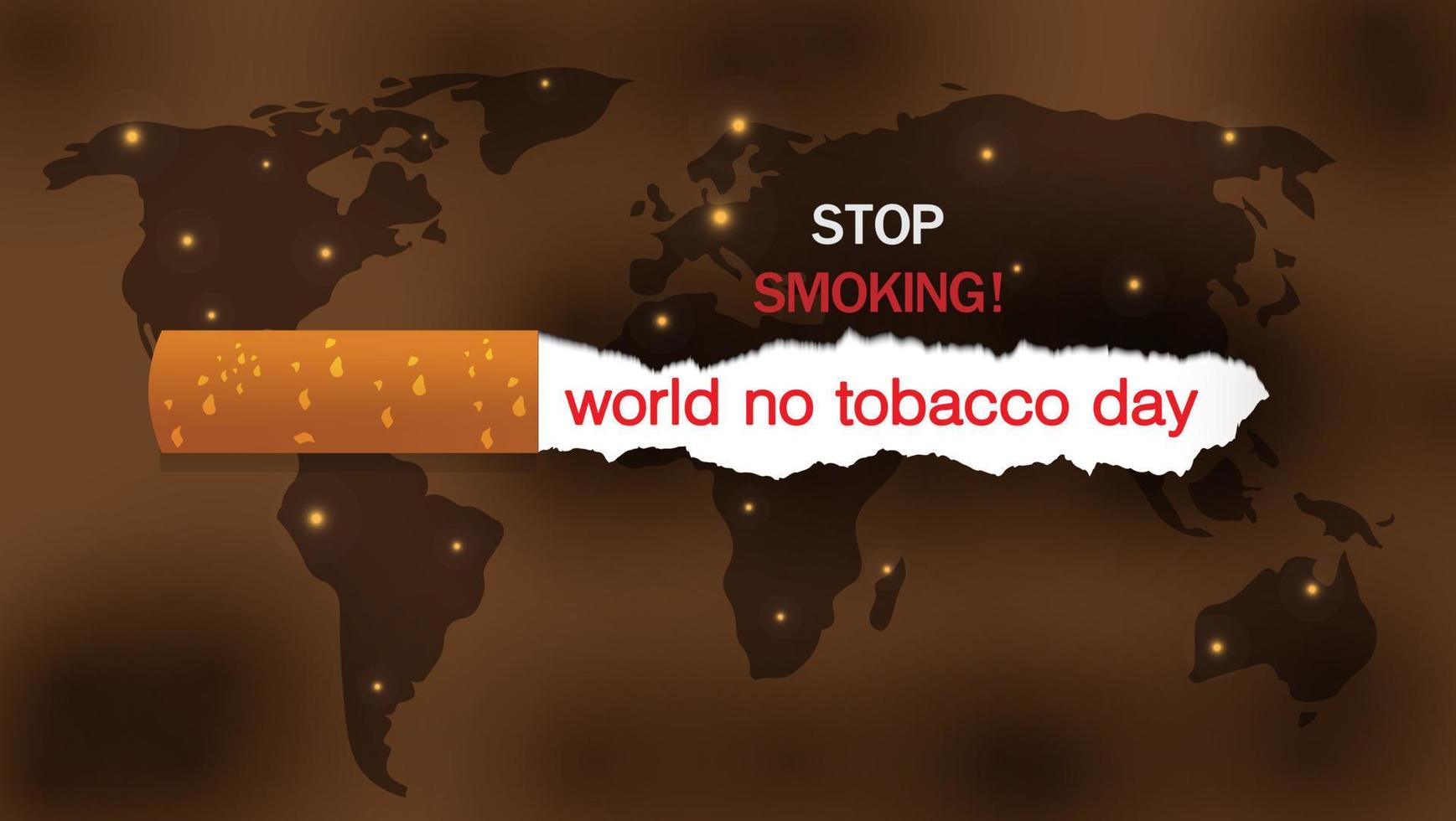 vectorillustratie, poster, achtergrond of banner voor werelddag zonder tabak. stoppen met roken vector