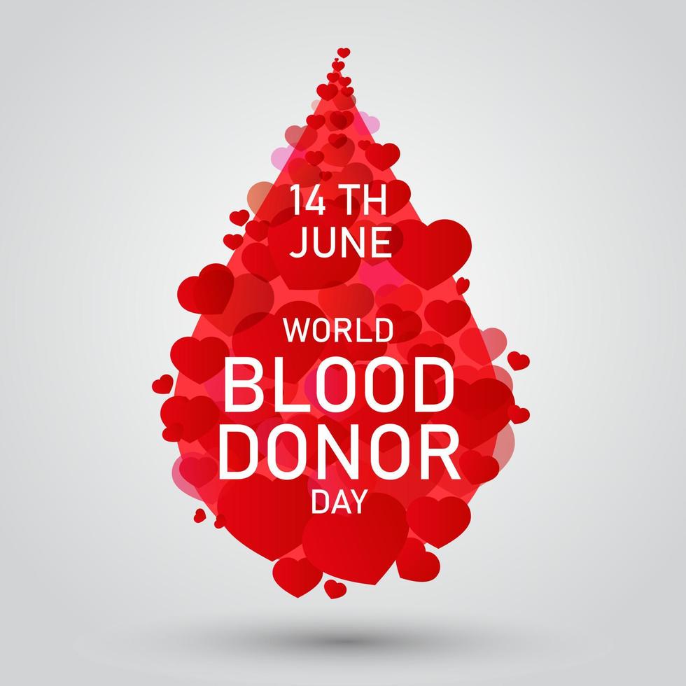 wereld bloeddonor dag poster. donorbloed concept afbeelding achtergrond voor wereld bloeddonor dag vector