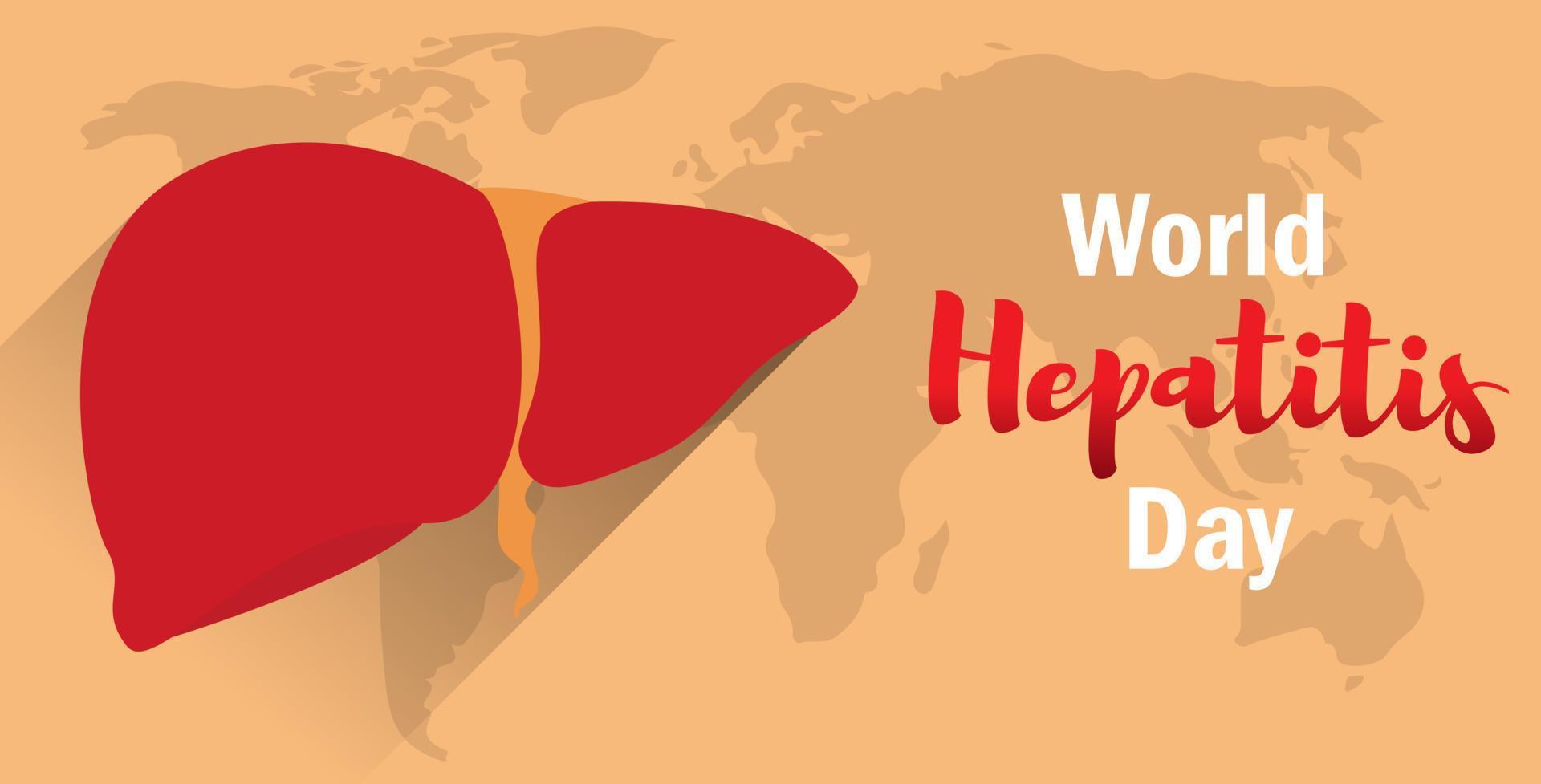 concept van hepatitis. vectorillustratie, spandoek of poster voor wereld hepatitis dag. vector