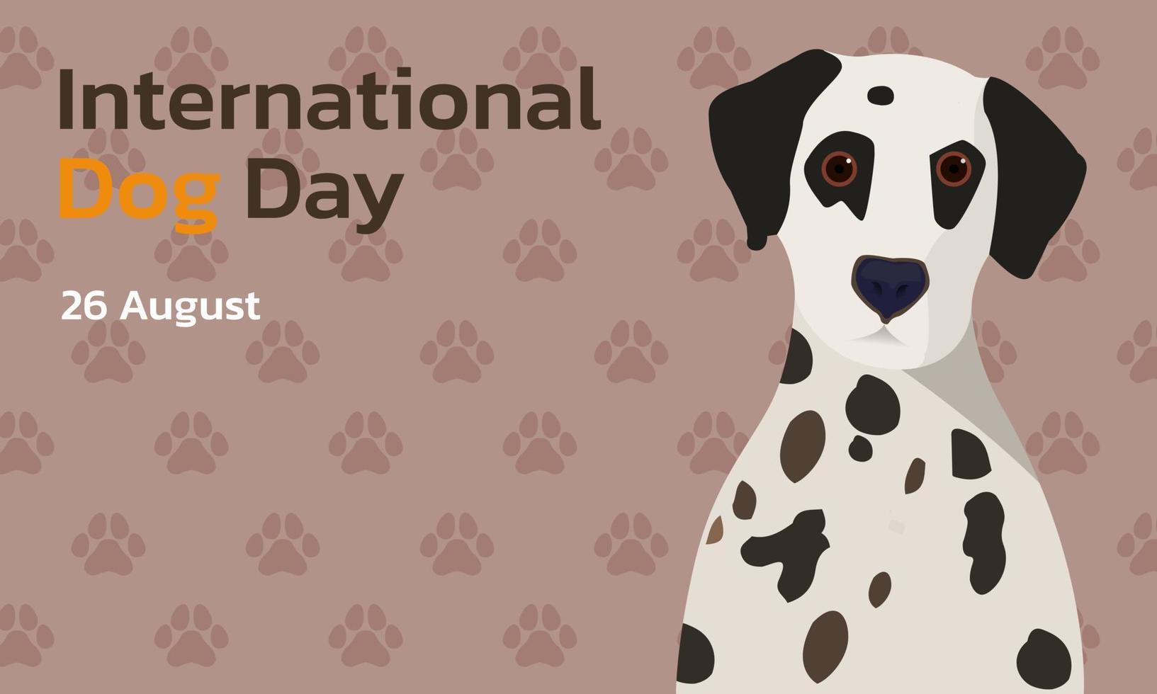 gelukkige nationale hondendag 26 augustus. nationale hond dag vectorillustratie. geweldig voor kaart, banner en embleem. vector
