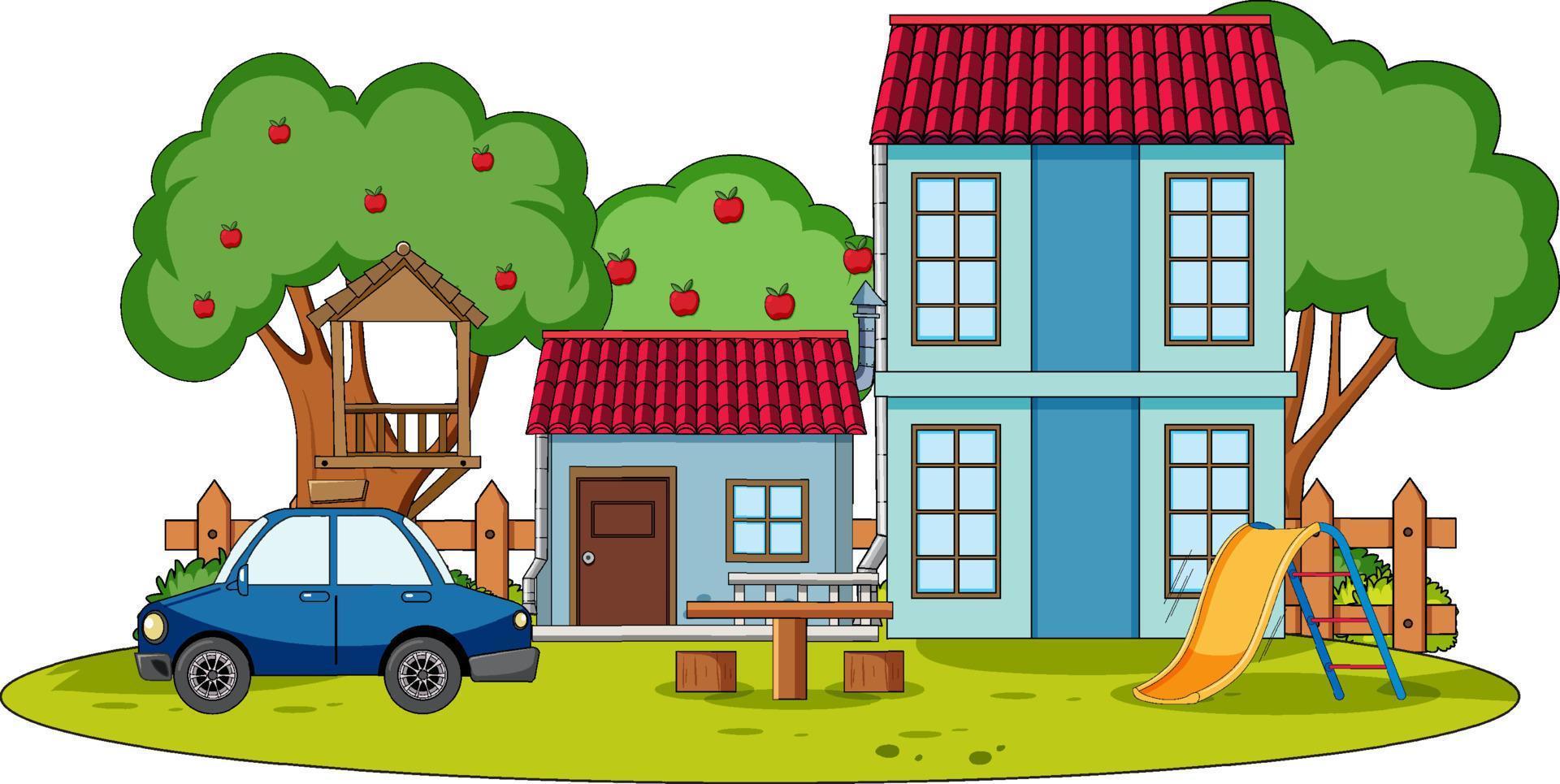 doodle huis cartoon ontwerp vector