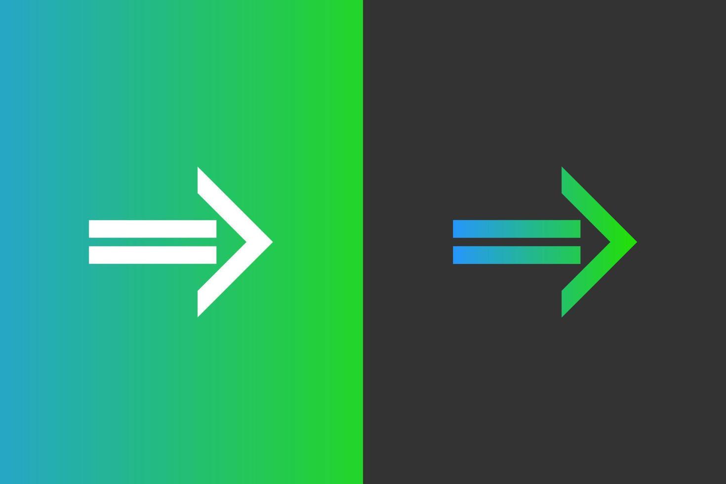 pijlpictogram tekenen symbolen blauw groen vector elegant en modern voor uw bedrijf