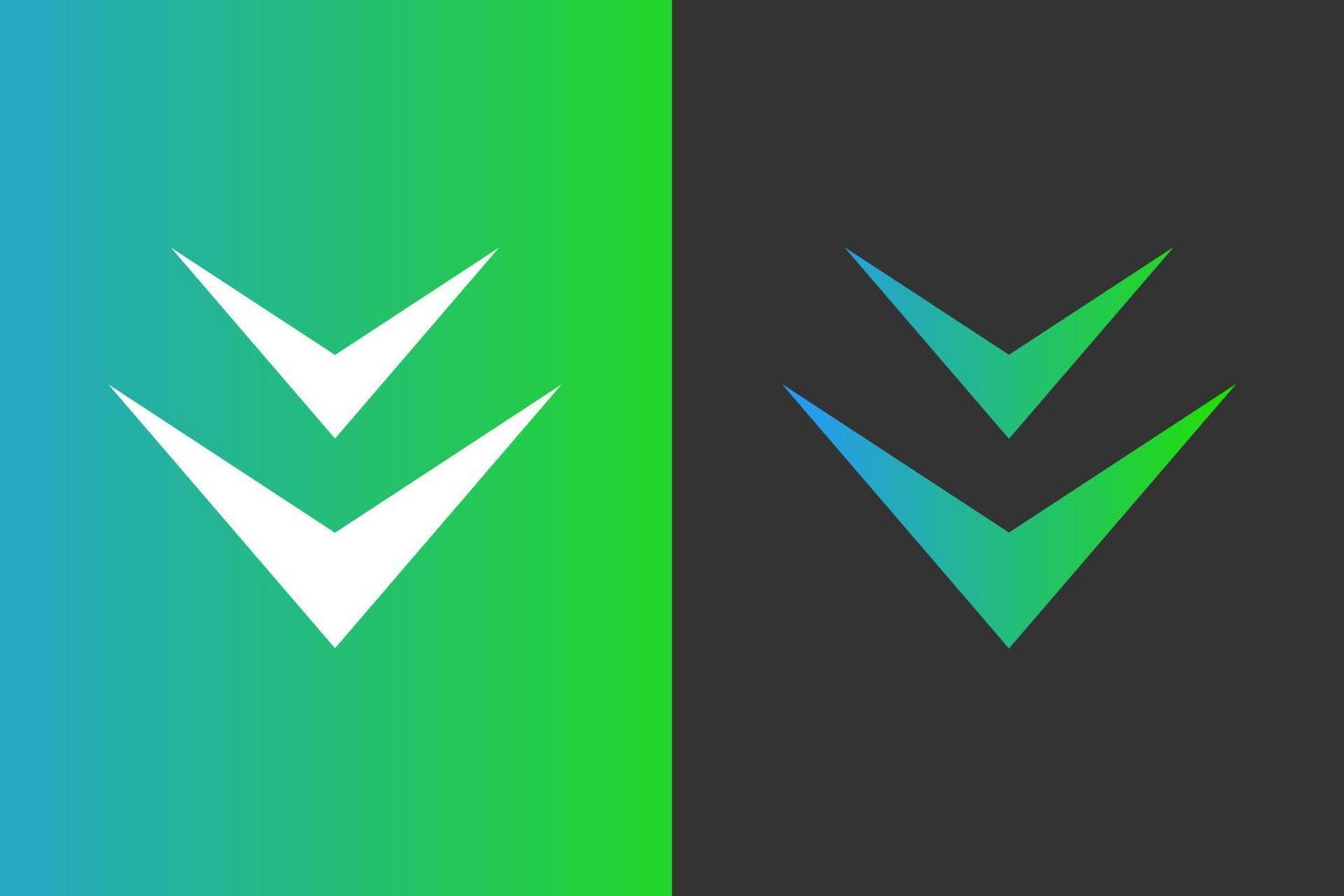pijlpictogram tekenen symbolen blauw groen vector elegant en modern voor uw bedrijf
