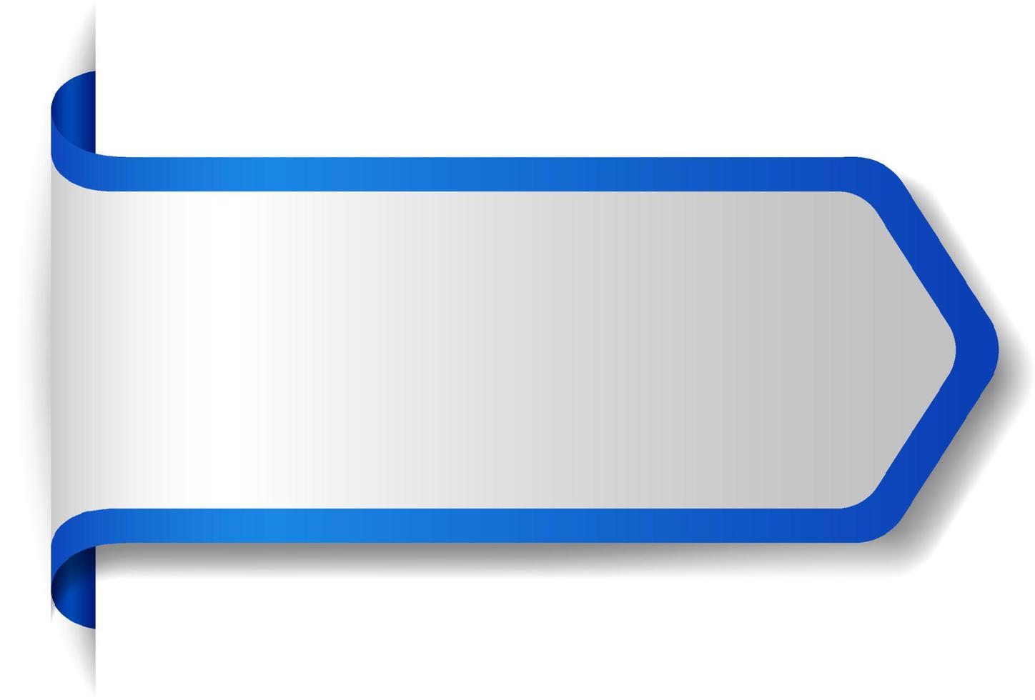 blauw banerontwerp op witte achtergrond vector