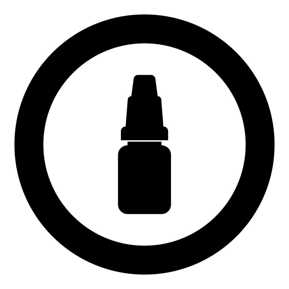 oogdruppels pictogram zwarte kleur in cirkel vector