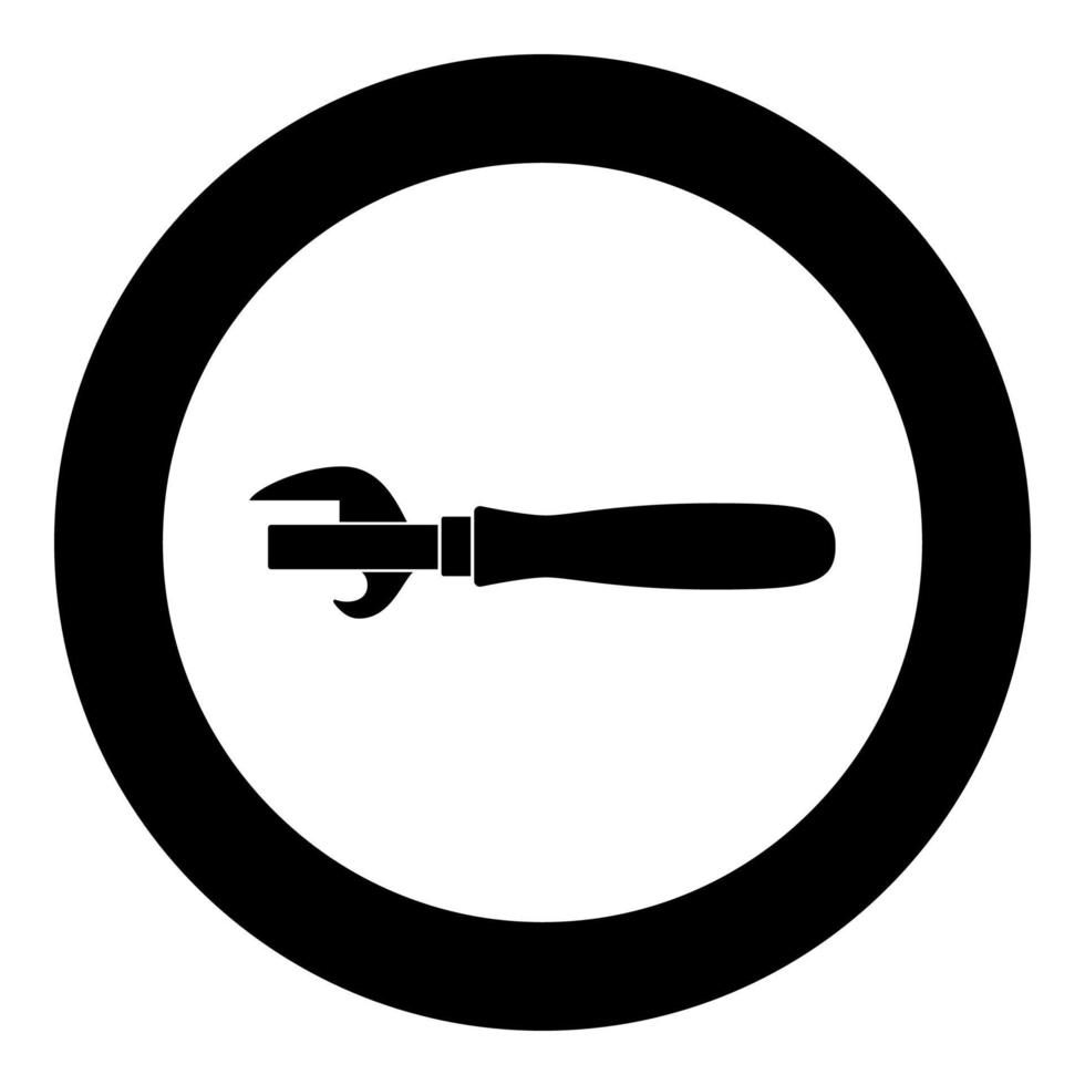 retro opener of retro zwitsers mes pictogram zwarte kleur vector illustratie eenvoudige afbeelding