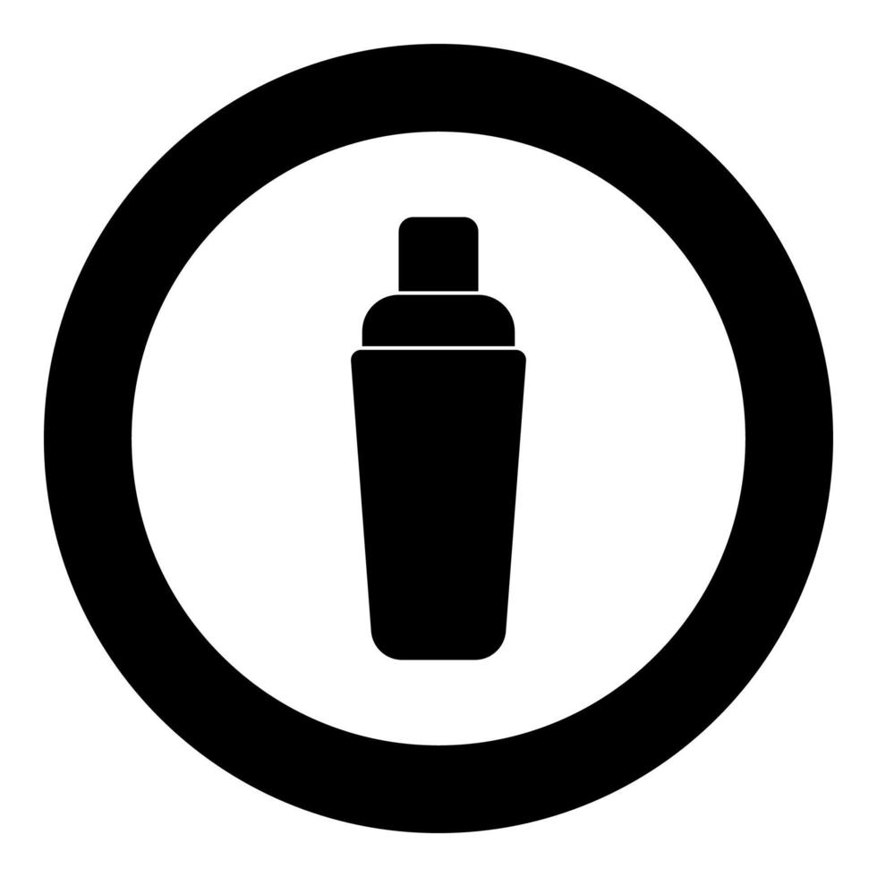 shaker pictogram zwarte kleur in cirkel vector