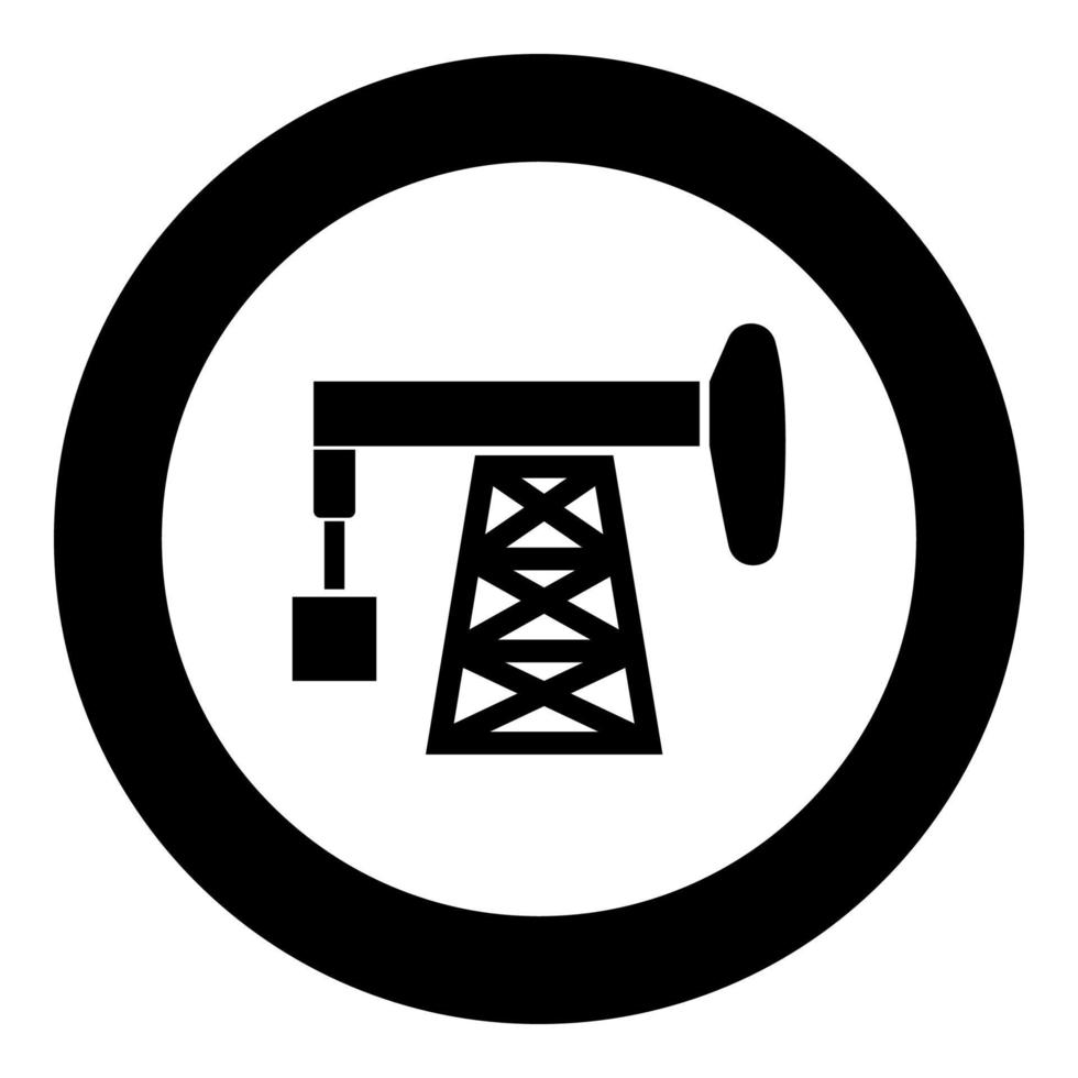 petroleum pomp pictogram zwarte kleur vector illustratie eenvoudige afbeelding