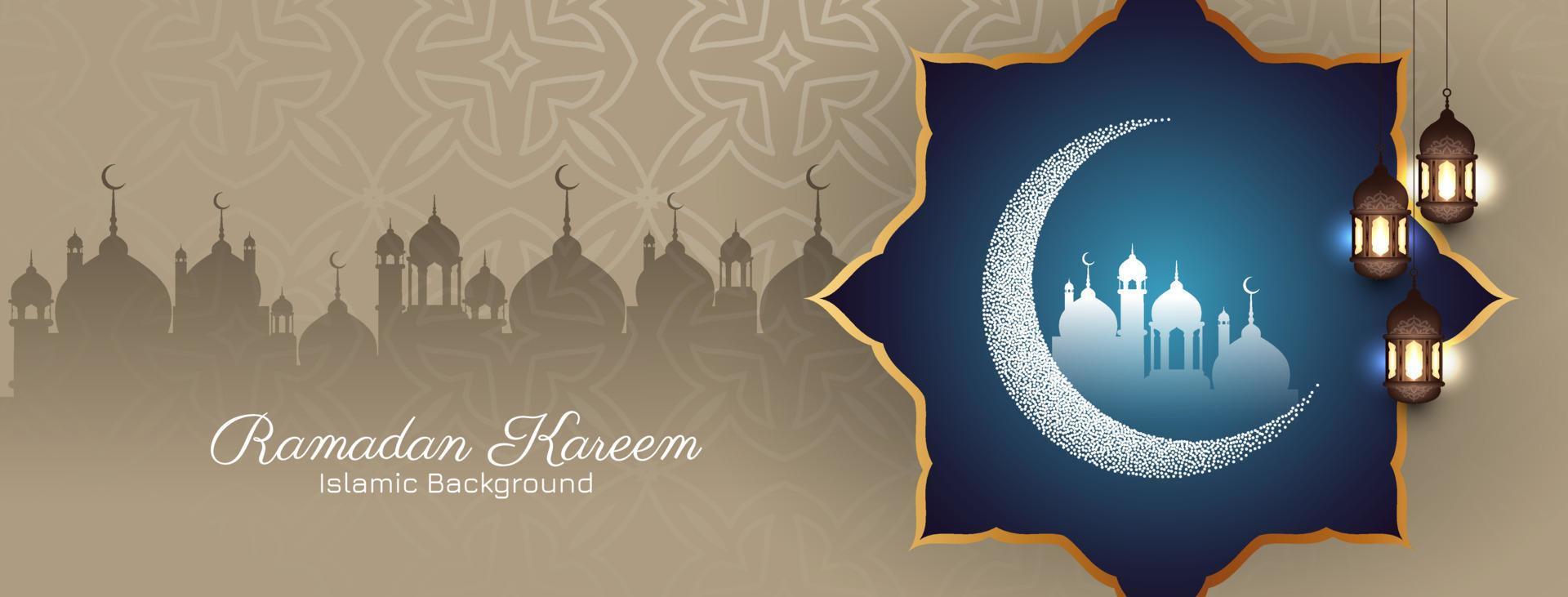 religieus ramadan kareem islamitisch festival bannerontwerp vector