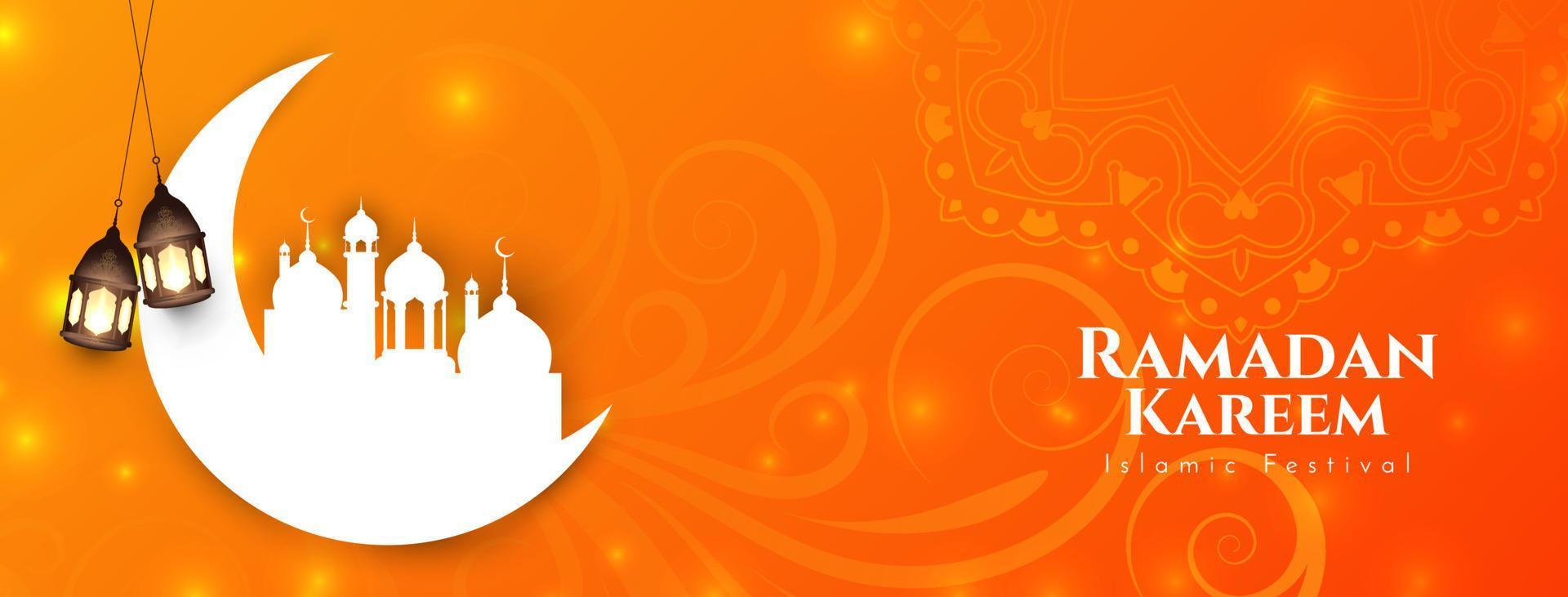 ramadan kareem islamitisch festival elegant decoratief bannerontwerp vector