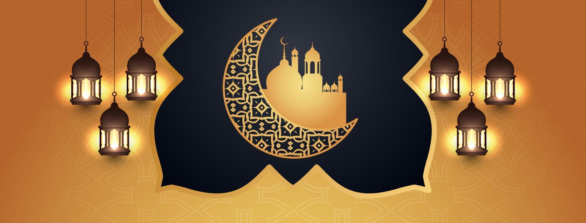 ramadan kareem islamitisch festival viering culturele banner vector