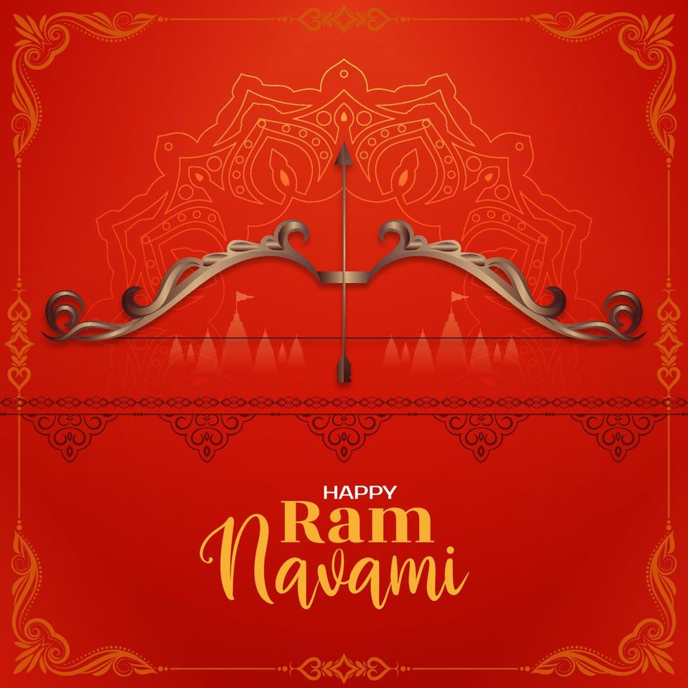 Indiase hindoe culturele festival ram navami viering achtergrond vector