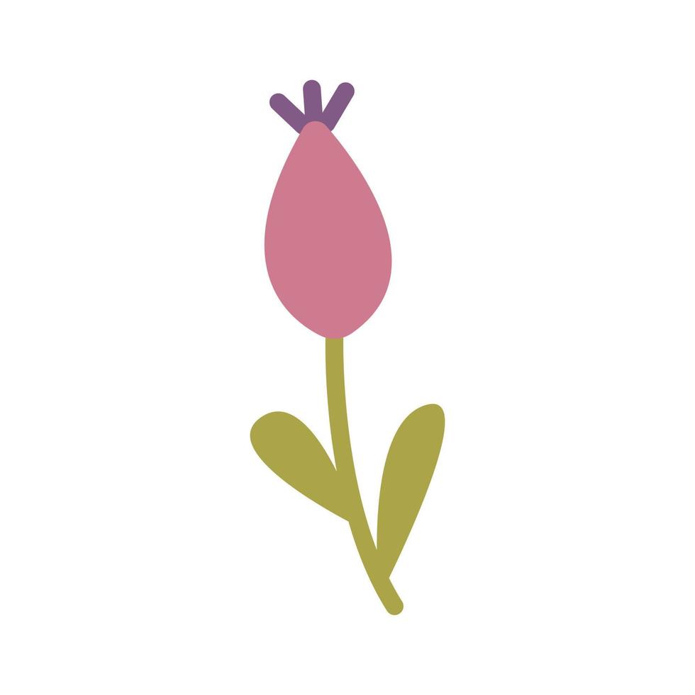 rozenbottel plant, platte vectorillustratie op witte achtergrond vector