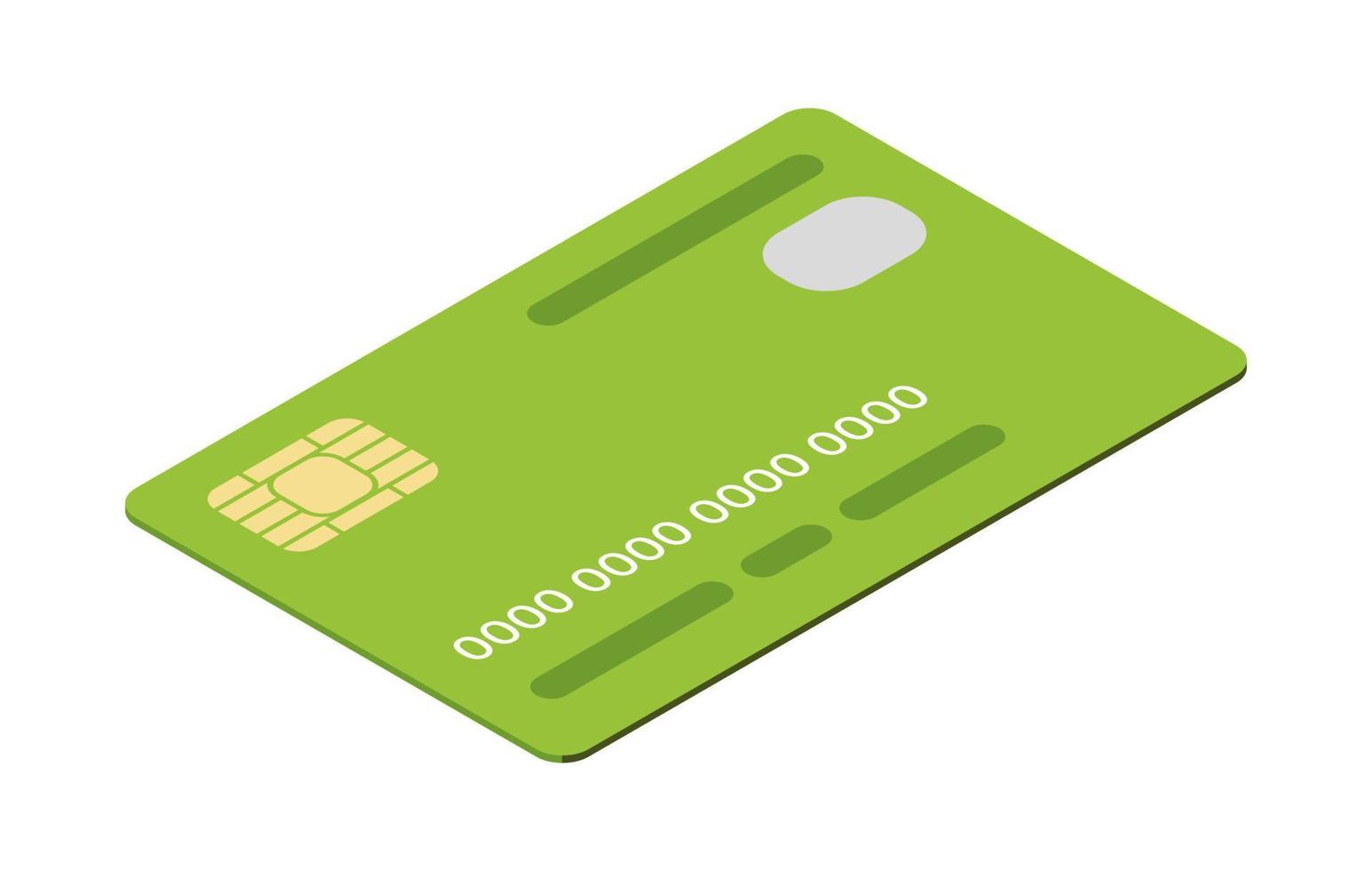 plastic creditcard isometrische vector icon