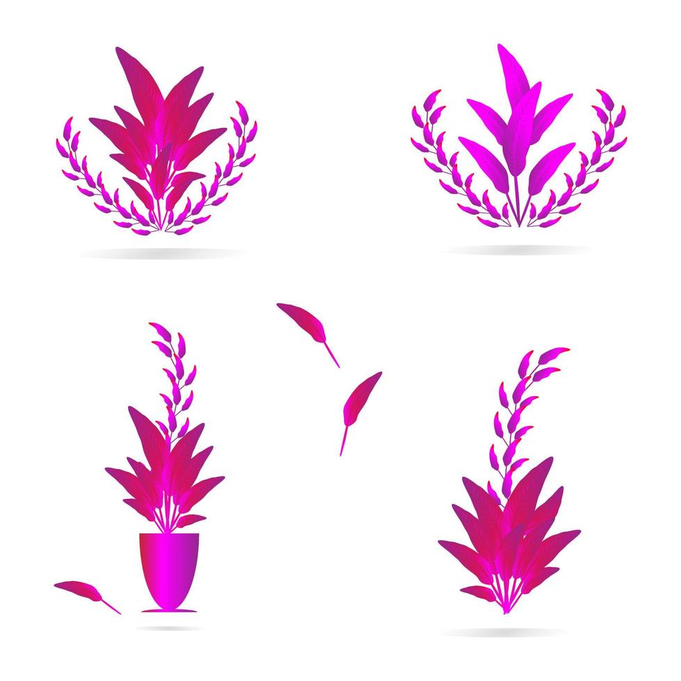 potplant bloemen vaas paarse krans abstracte achtergrond kunst grafisch ontwerp vectorillustratie vector