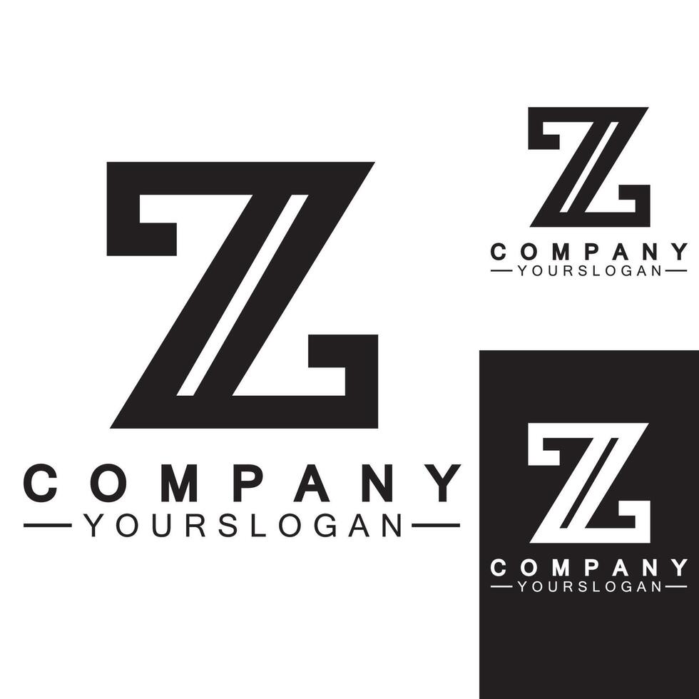 z brief logo concept.z brief creatieve lettertypen monogram pictogram symbool. vector