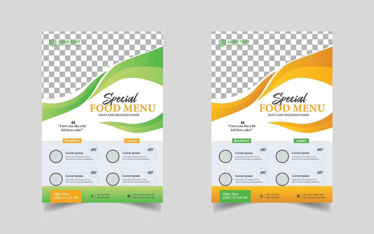 restaurant eten menu folder sjabloon vector