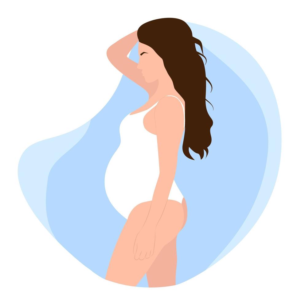 zwangere vrouw moderne platte ontwerp illustratie vector