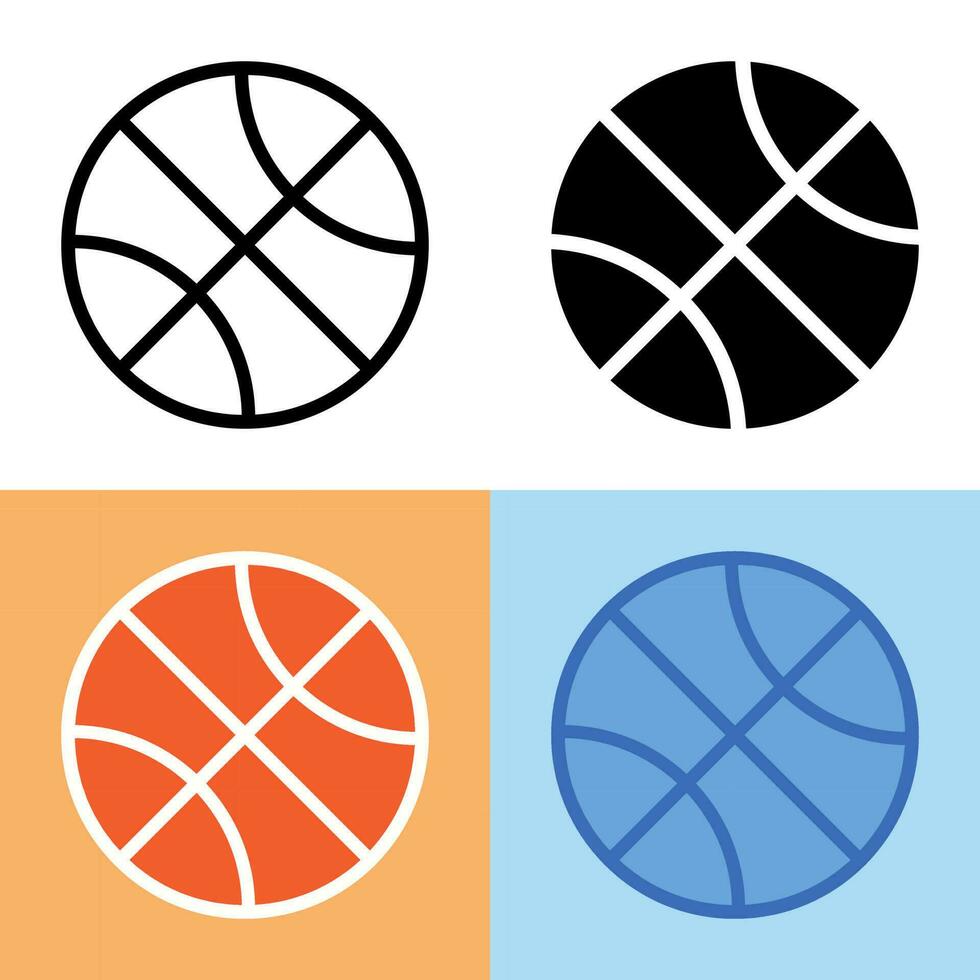 illustratie vectorafbeelding van basketbal icoon. perfect voor gebruikersinterface, nieuwe applicatie, enz. vector