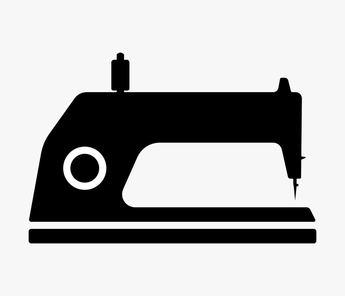 zwart icoon, naaimachine vector