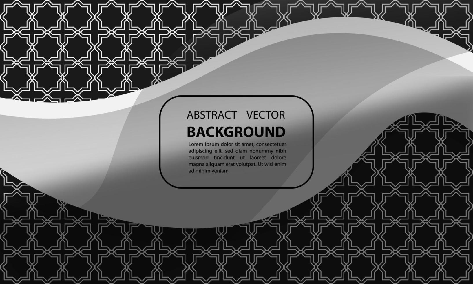 abstracte achtergrond geometrische gradiënt schaduw overlay grijs met islamitische patronen vermenigvuldigd voor posters, banners en anderen, vector design eps 10