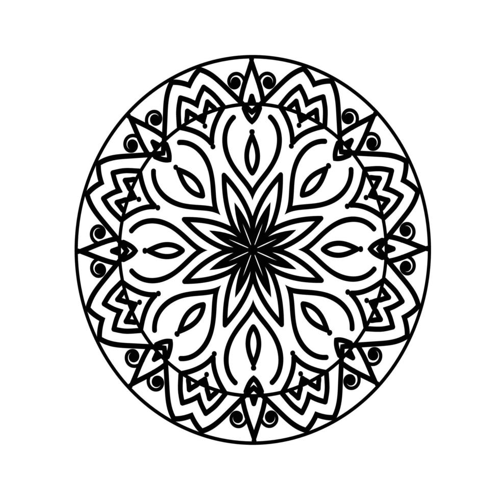 schattige bloemen mandala gratis vector