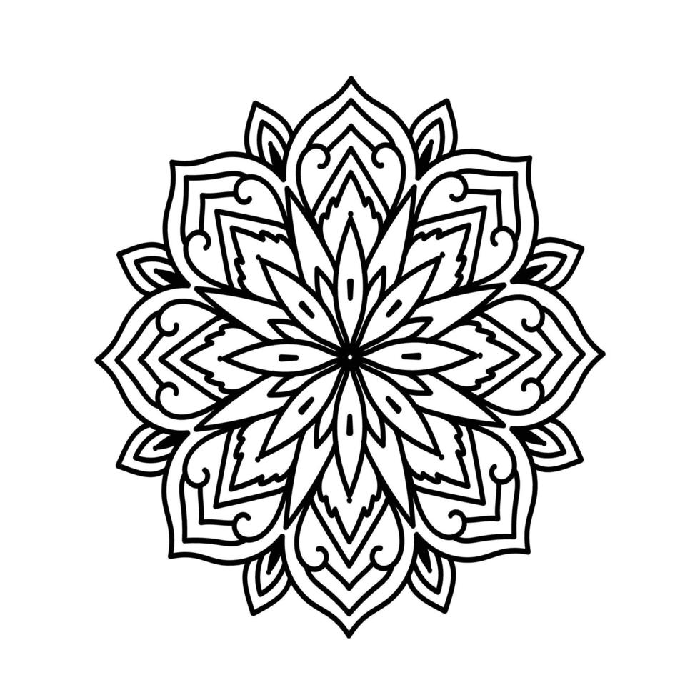 schattige bloemen mandala gratis vector