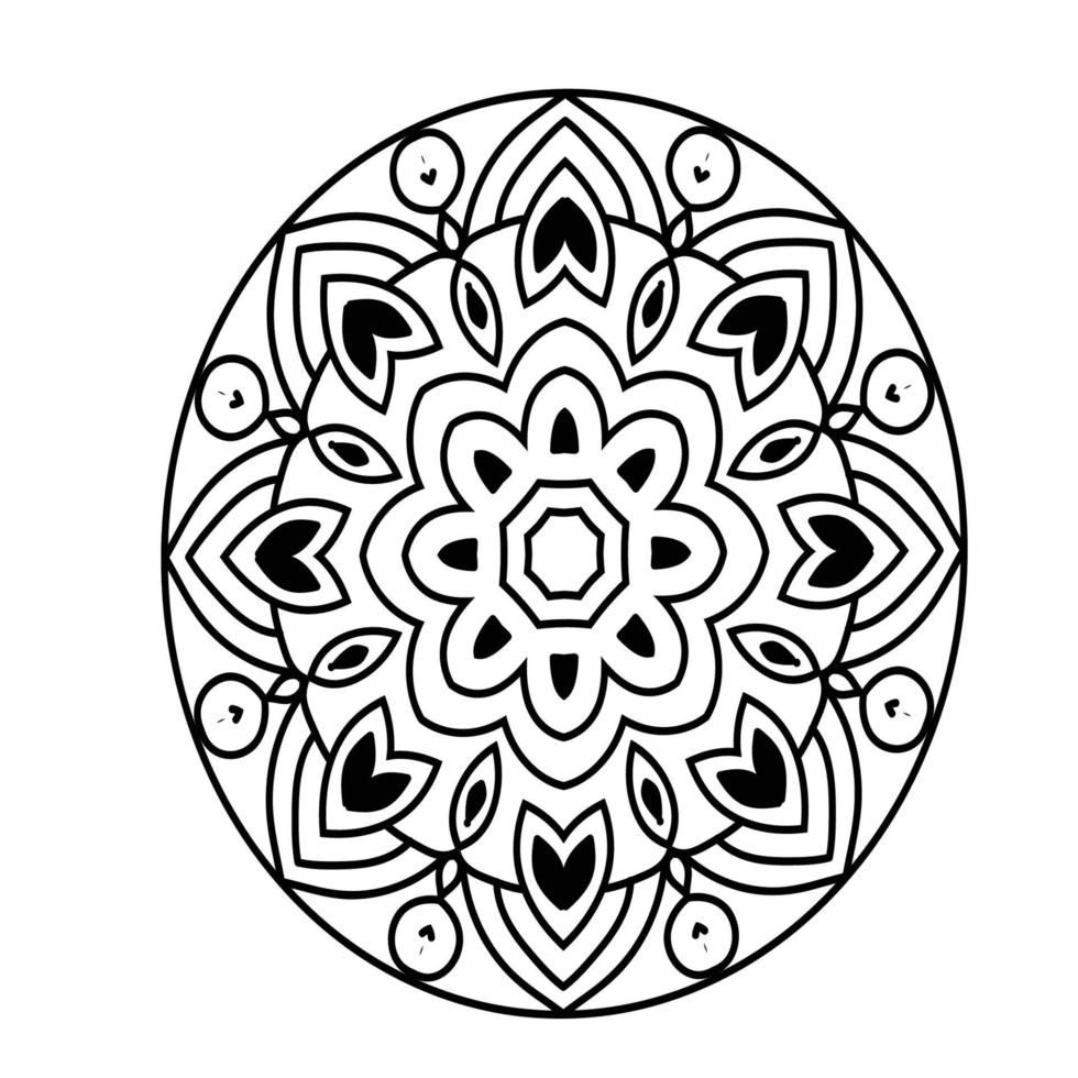 schattige bloemen mandala gratis vector