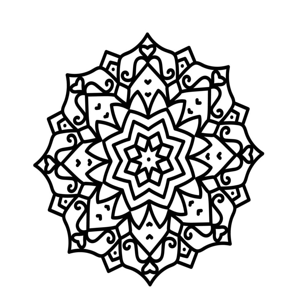 schattige bloemen mandala gratis vector