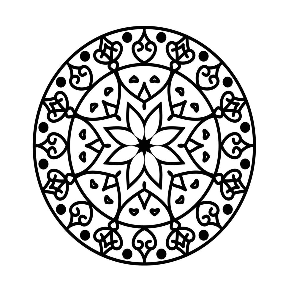 schattige bloemen mandala gratis vector