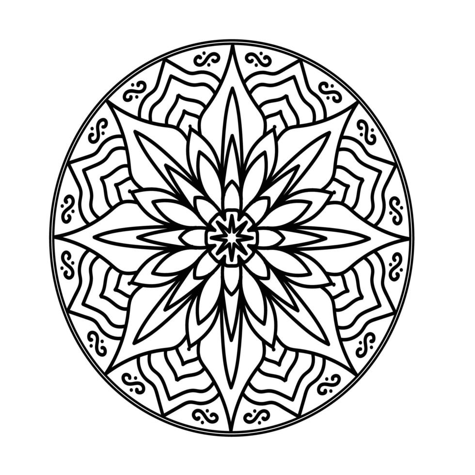 schattige bloemen mandala gratis vector