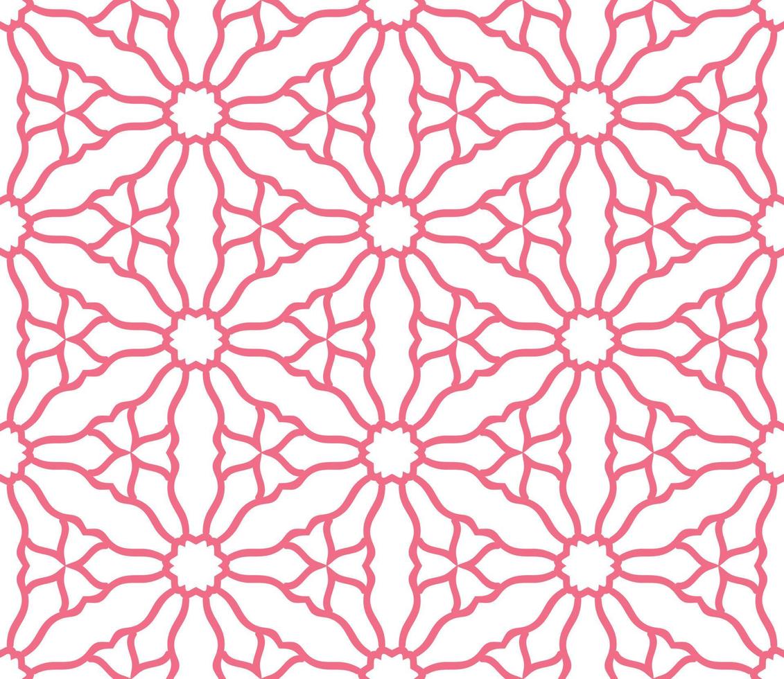 abstracte kleurrijke doodle geometrische naadloze bloemenpatroon. bloemen achtergrond. caleidoscoopmozaïek, geotegel van dunne lijnornament. vector