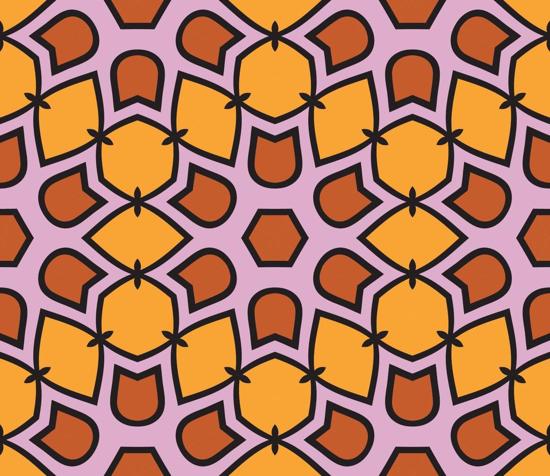 abstracte kleurrijke doodle geometrische naadloze bloemenpatroon. bloemen achtergrond. caleidoscoopmozaïek, geotegel van dunne lijnornament. vector