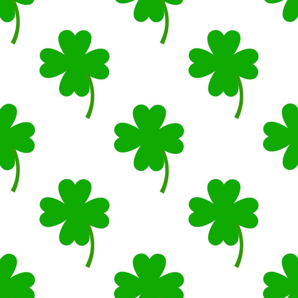 klaver naadloze patroon. bloemen element. st. patricks dag achtergrond. vector