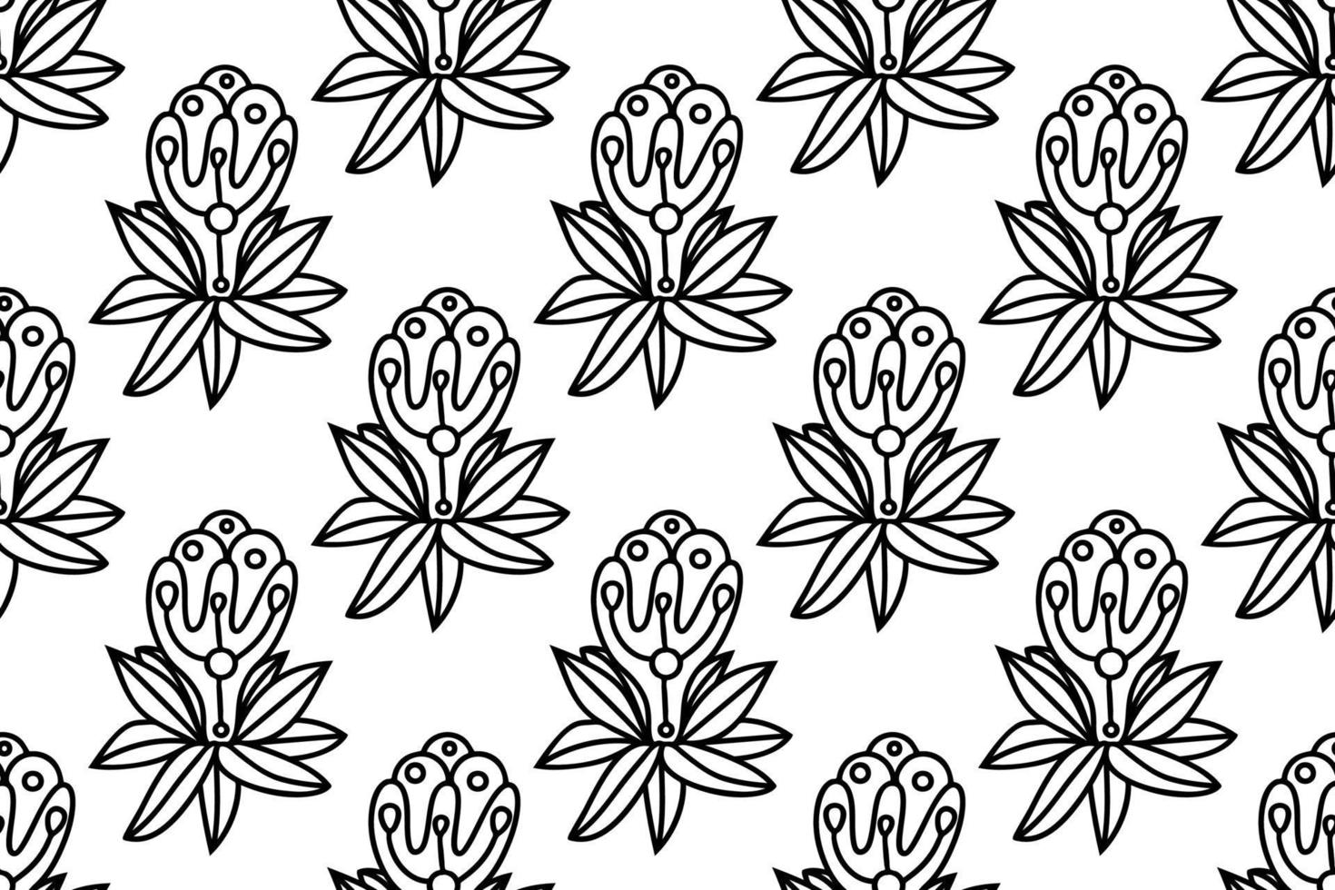 fantasie tropische bloemen. naadloze bloemmotief. vector